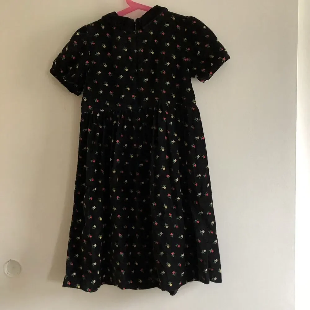 Vintage Gymboree Velvet Floral Dress